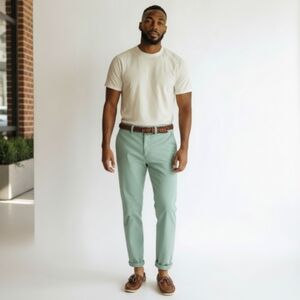 Lauren Ralph Lauren Black Label Straight Fit  Dress Pants Mint Green 42x30
